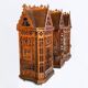 Important bird cage - aviary representing a house early 20th century l 158 cm