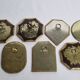 Set of 7 vintage Moroccan openwork brass mirrors