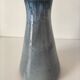 Glazed blue ceramic vase, Puisaye spirit, signed.