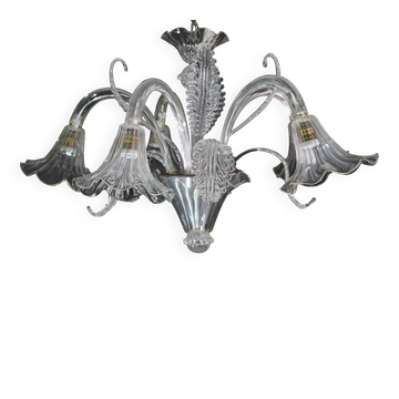 Large Art Decò Midcentury Italian Murano Glass Pendant, 1960s