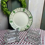 Lot de 6 porte-couteaux en verre moulé anciens