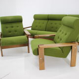 1970s Living Room Beech Set, Czechoslovakia