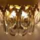 Paire d'appliques vintage, dorées à l'or fin, crystal, années 60