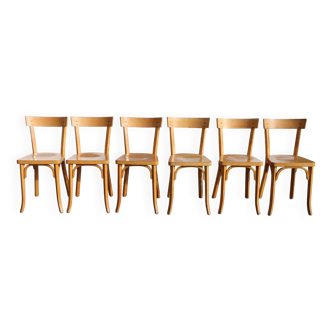 6 chaises baumann n°21 hêtre clair