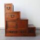 Meuble escaliers, en bois massif, mid century.