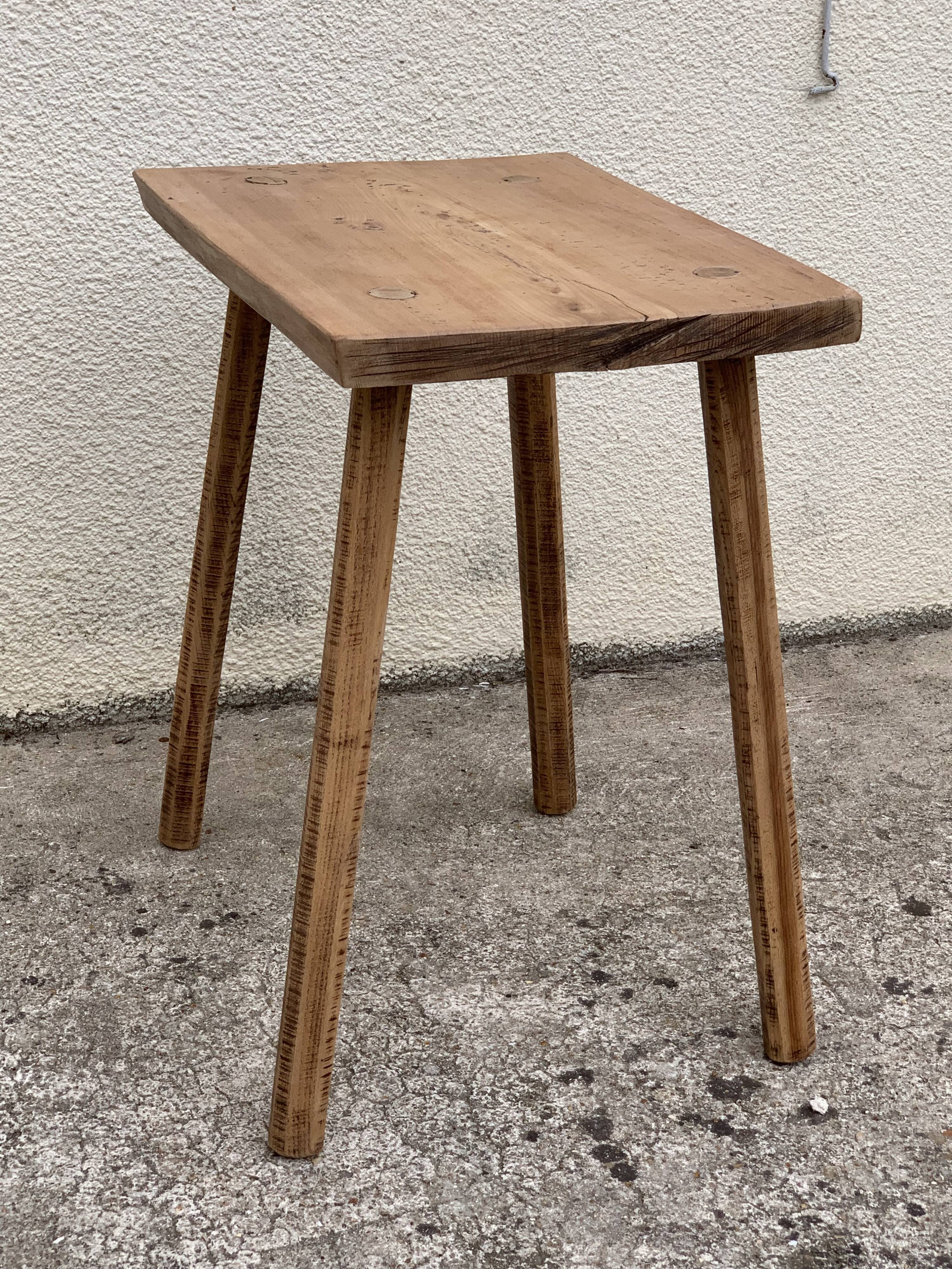 Brutalist table wood raw
