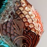 Plat zoomorphe poissons style Vallauris