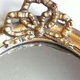 Golden oval mirror 86 x 42 cm