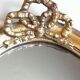 Golden oval mirror 86 x 42 cm