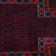 Gazak Afghan geometric pattern fringe rug 131x86cm