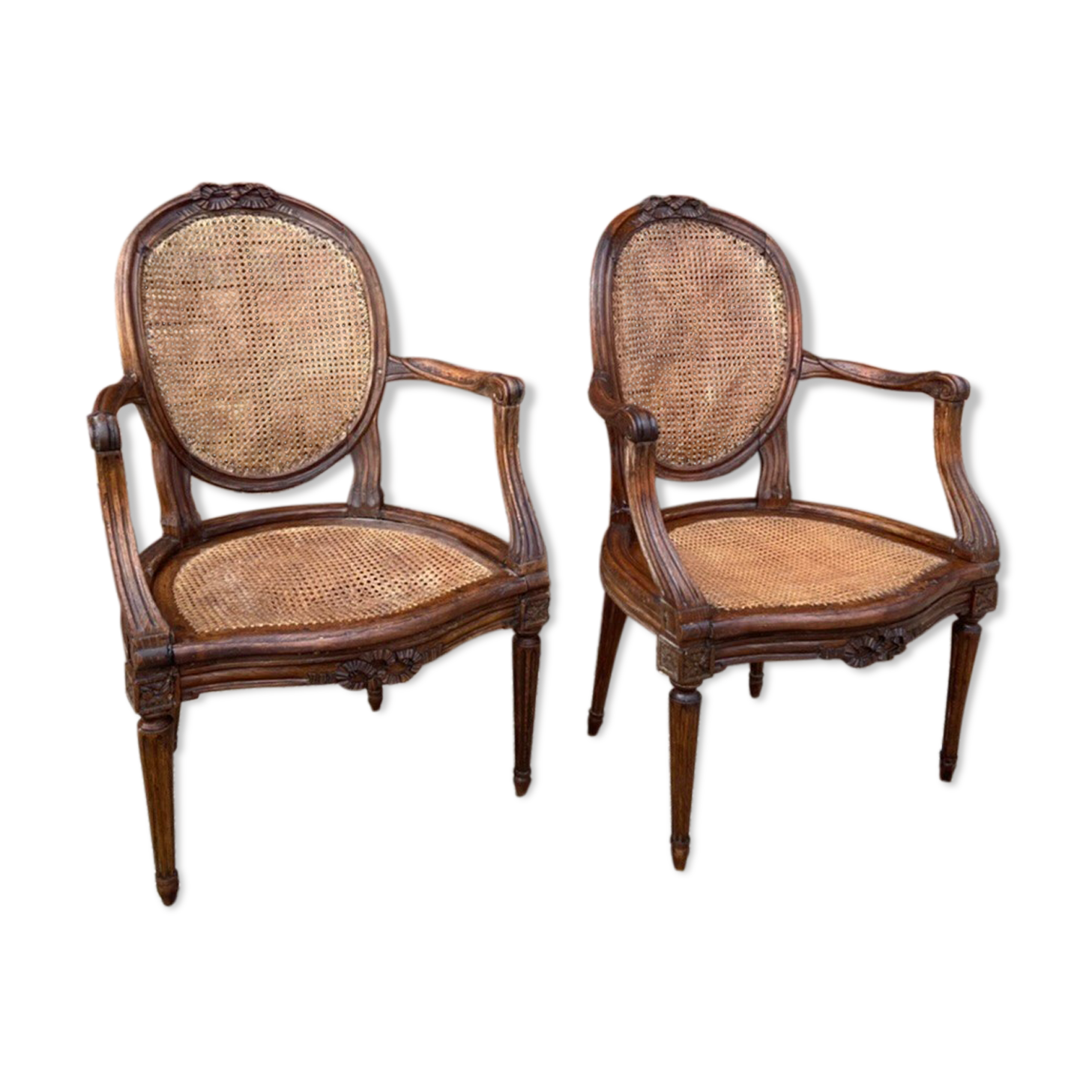 Fauteuils cannés d’époque Louis XVI Etienne Meunier