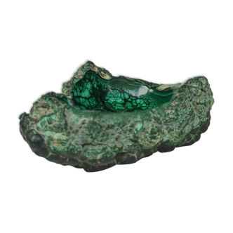 Raw malachite block cup