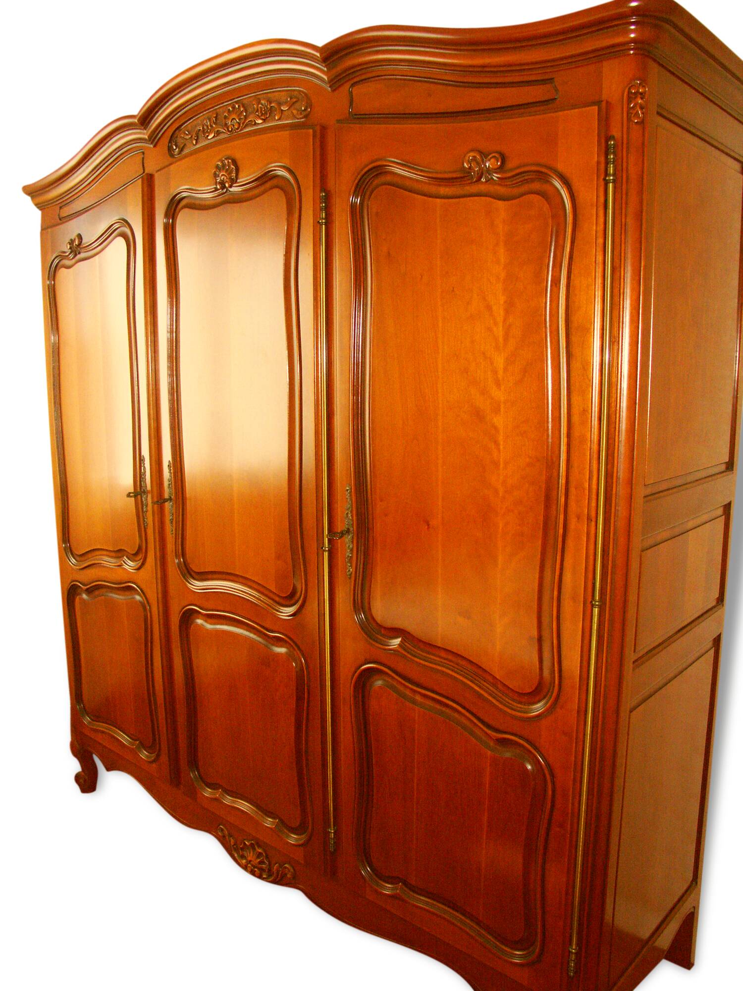 Armoire Penderie 3 portes en Merisier Massif 203*190,5*60 Selency