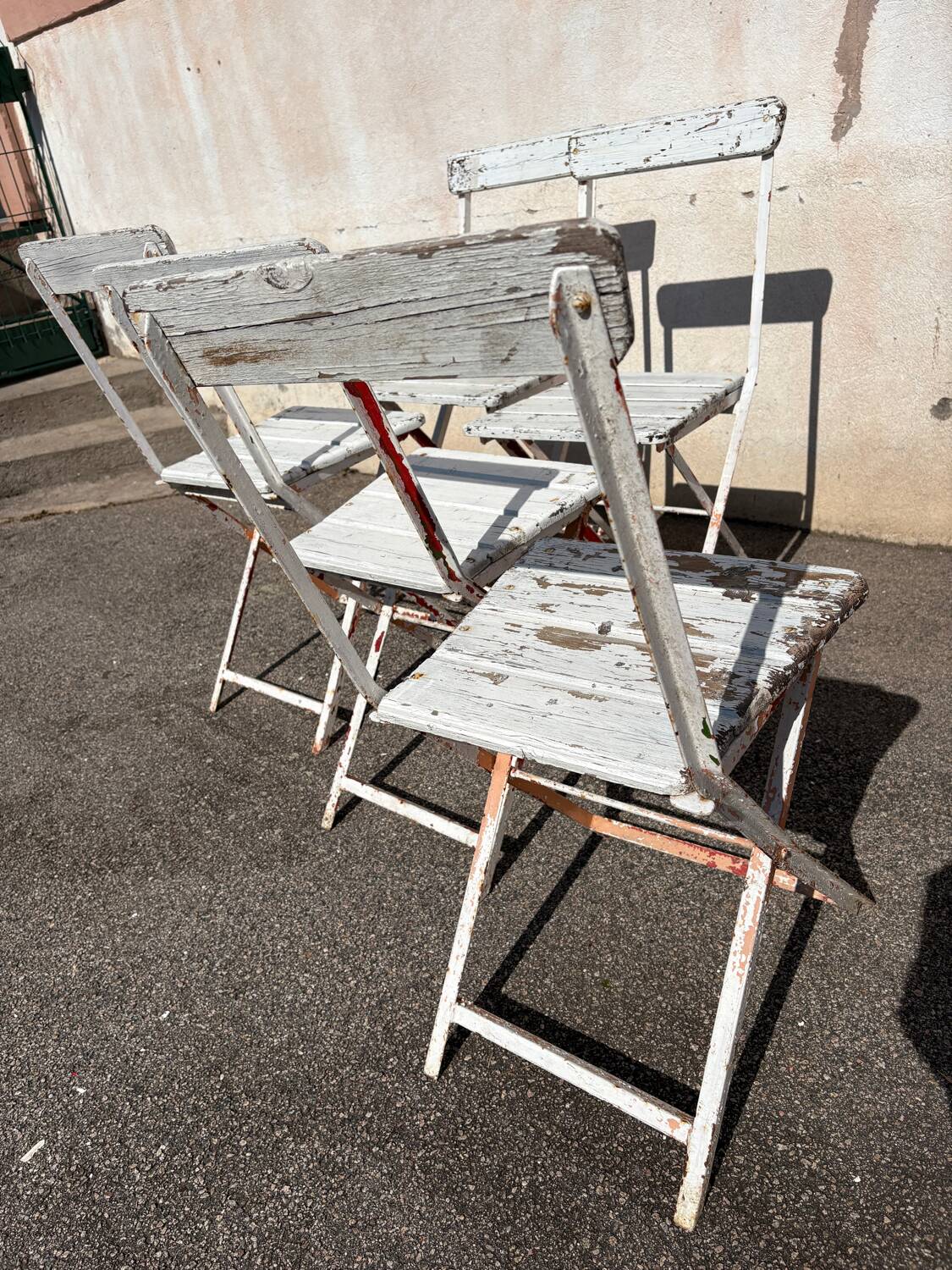 Set of 6 folding garden chairs