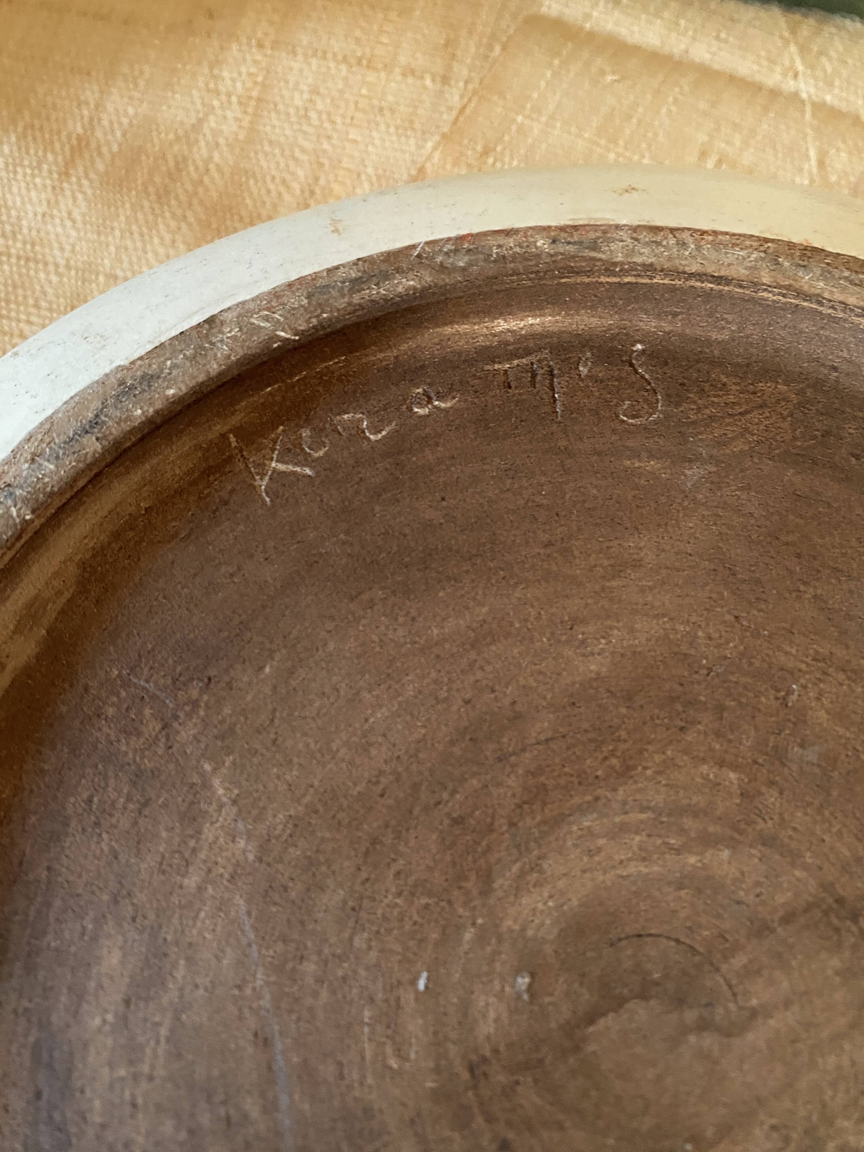 Keramos signed salad bowl, 1960s