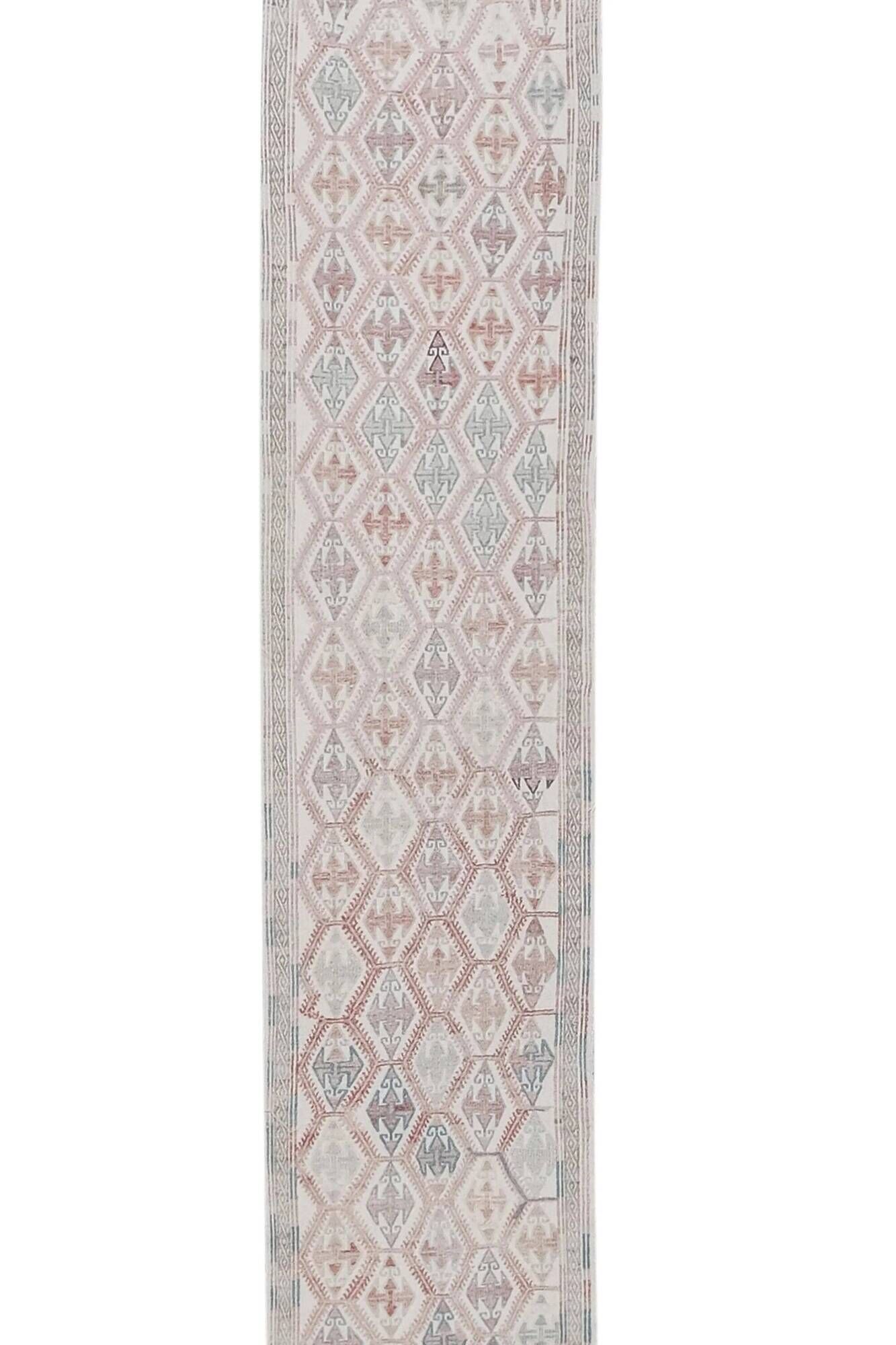 Vintage Turkish hallway rug 52x580 cm