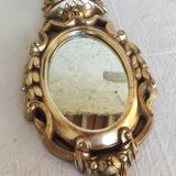 Mirror gilded wood frame - marked - , 34x16 cm