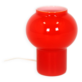 Vintage Red Glass Table Lamp attributed to Štěpán Tabery, 1970s