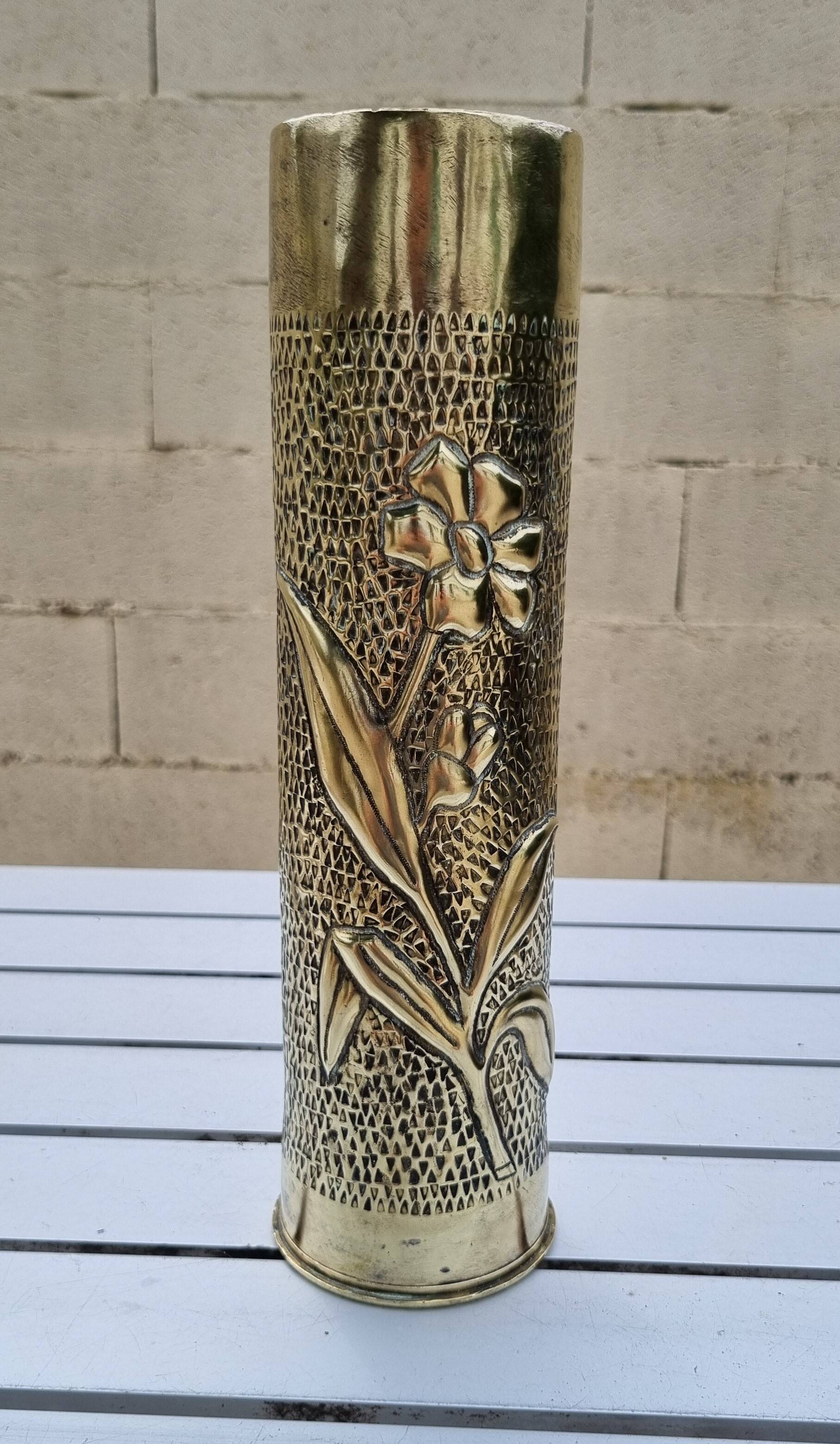 Brass vase World War I 1914-1918