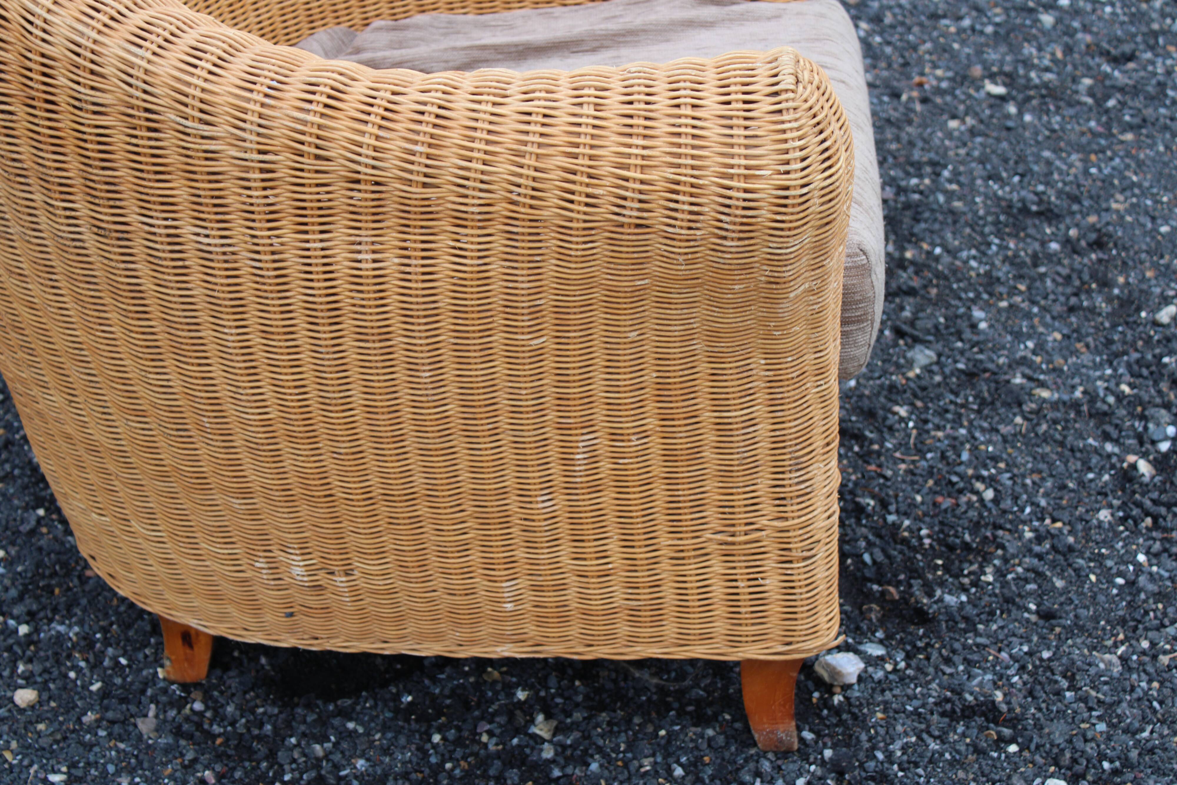Wicker armchair
