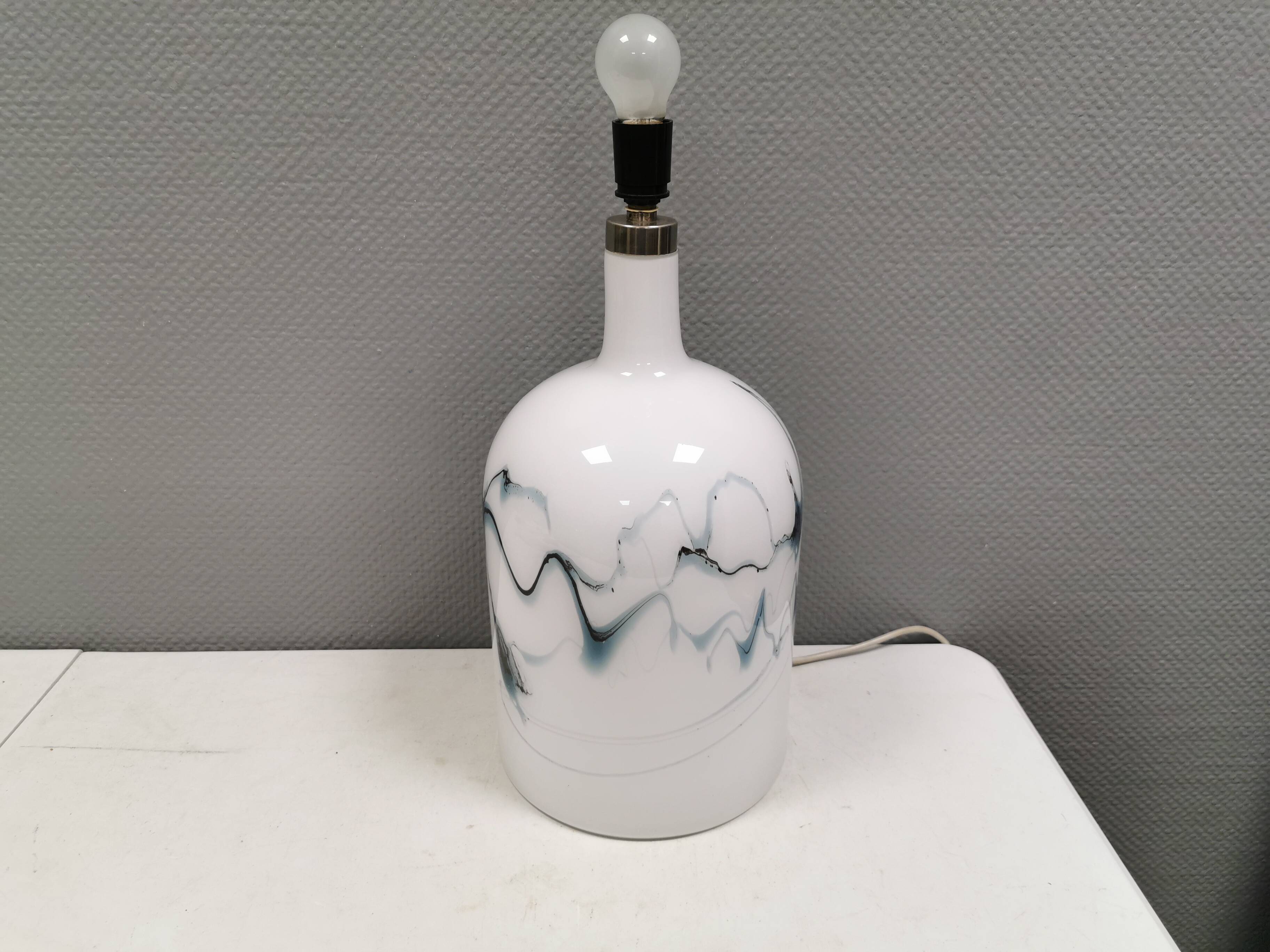 Crazy table lamp designed by Michael Bang for Holmegaard in 1973.