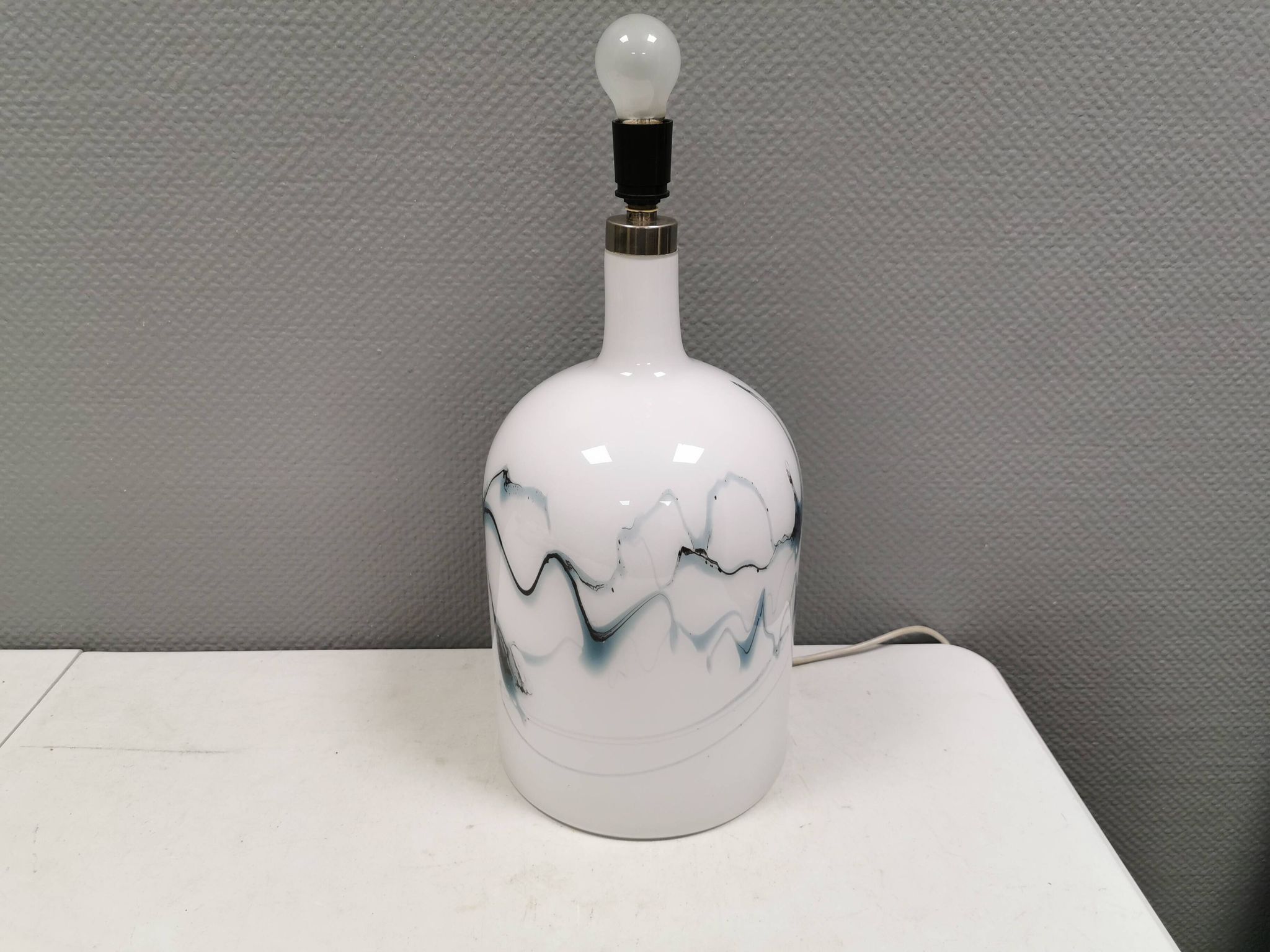 Crazy table lamp designed by Michael Bang for Holmegaard in 1973.