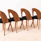 Set of 4 Mid Century Dining Chairs by A.Šuman, Reupholstered in KVADRAT
