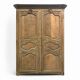 Large stripped oak wardrobe