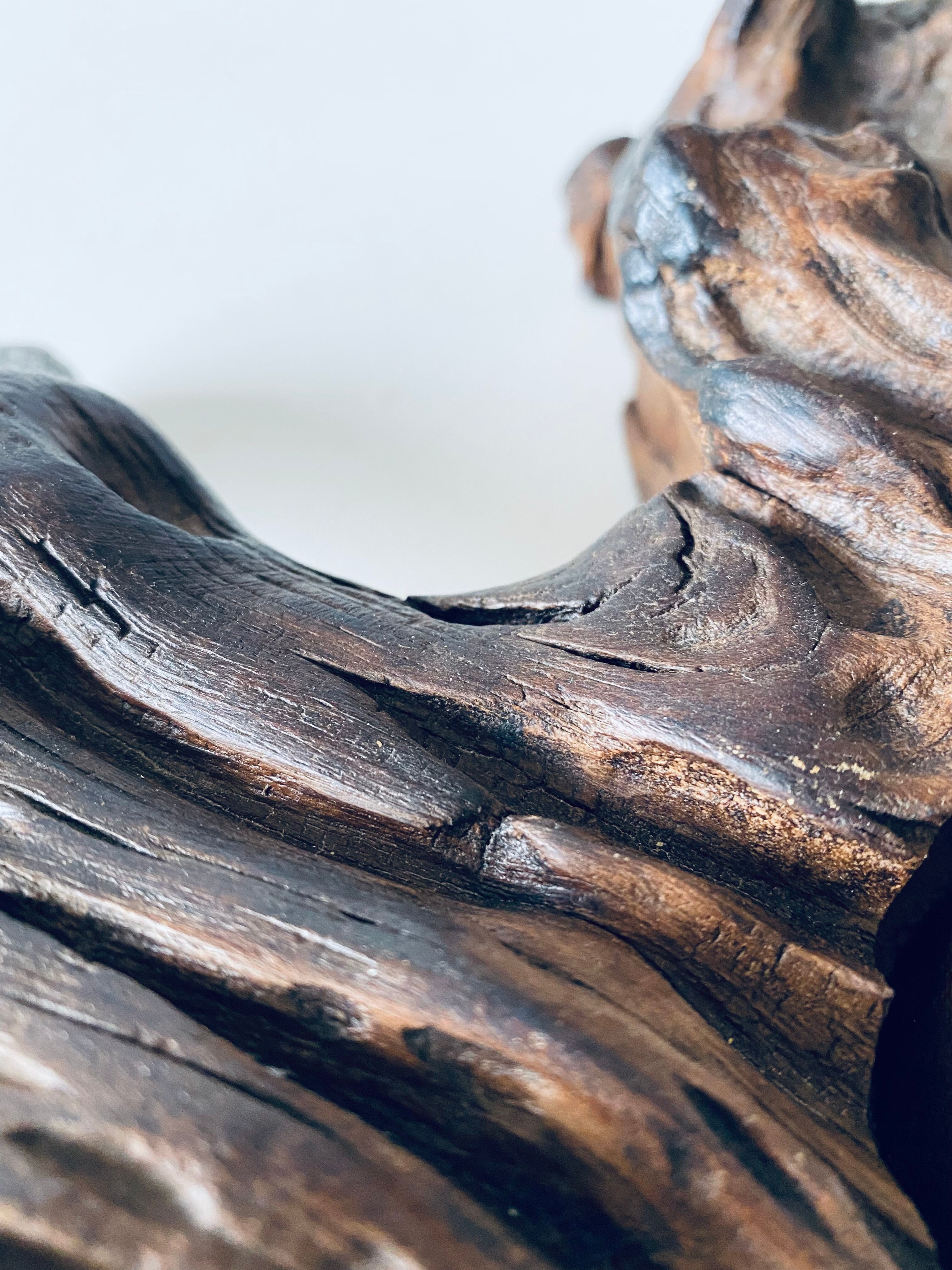 Raw vine candle holder