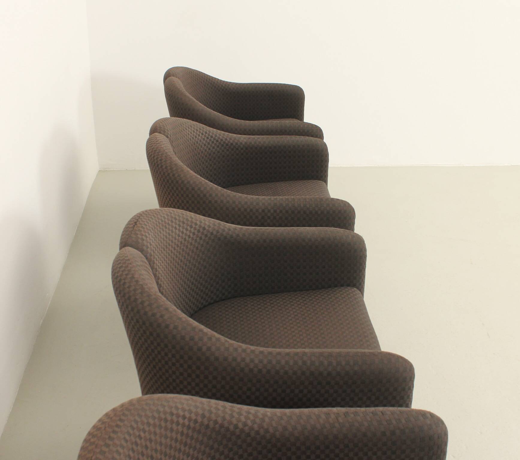 Set of four PS142 armchairs by Eugenio Gerli for Tecno, Italy, 1966.