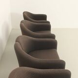 Set of four PS142 armchairs by Eugenio Gerli for Tecno, Italy, 1966.