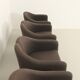 Set of four PS142 armchairs by Eugenio Gerli for Tecno, Italy, 1966.