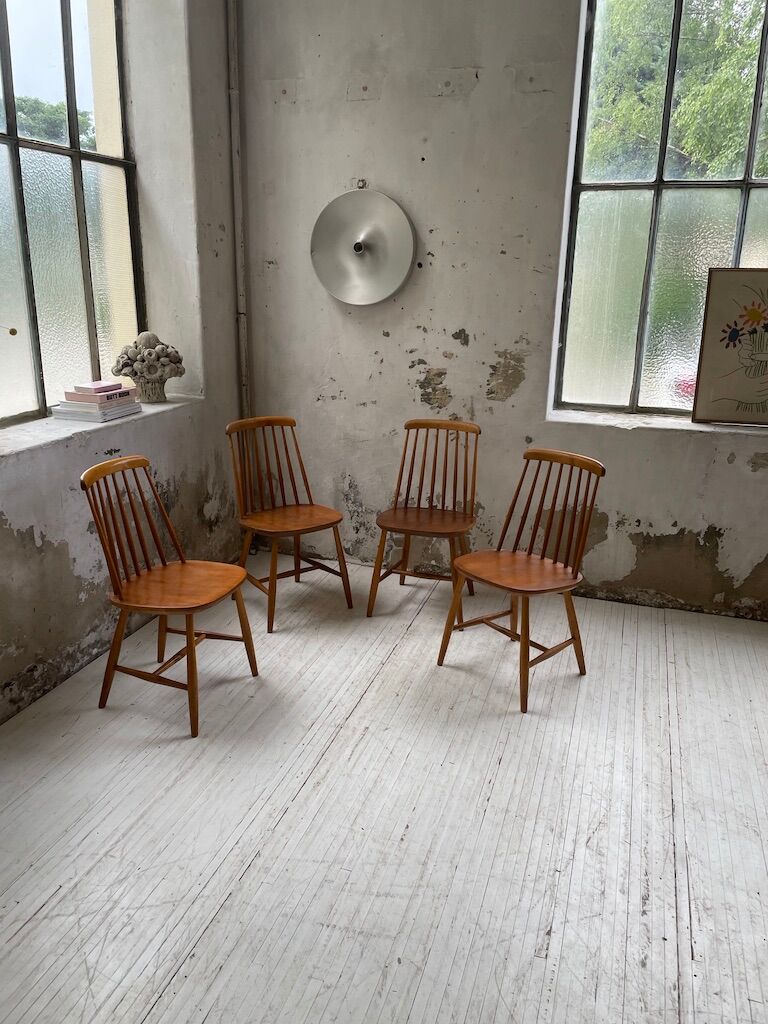 4 Scandinavian chairs Sweden Stolfabrik