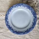 Compotier antique en faïence U&C Sarreguemines, modèle Mimosa