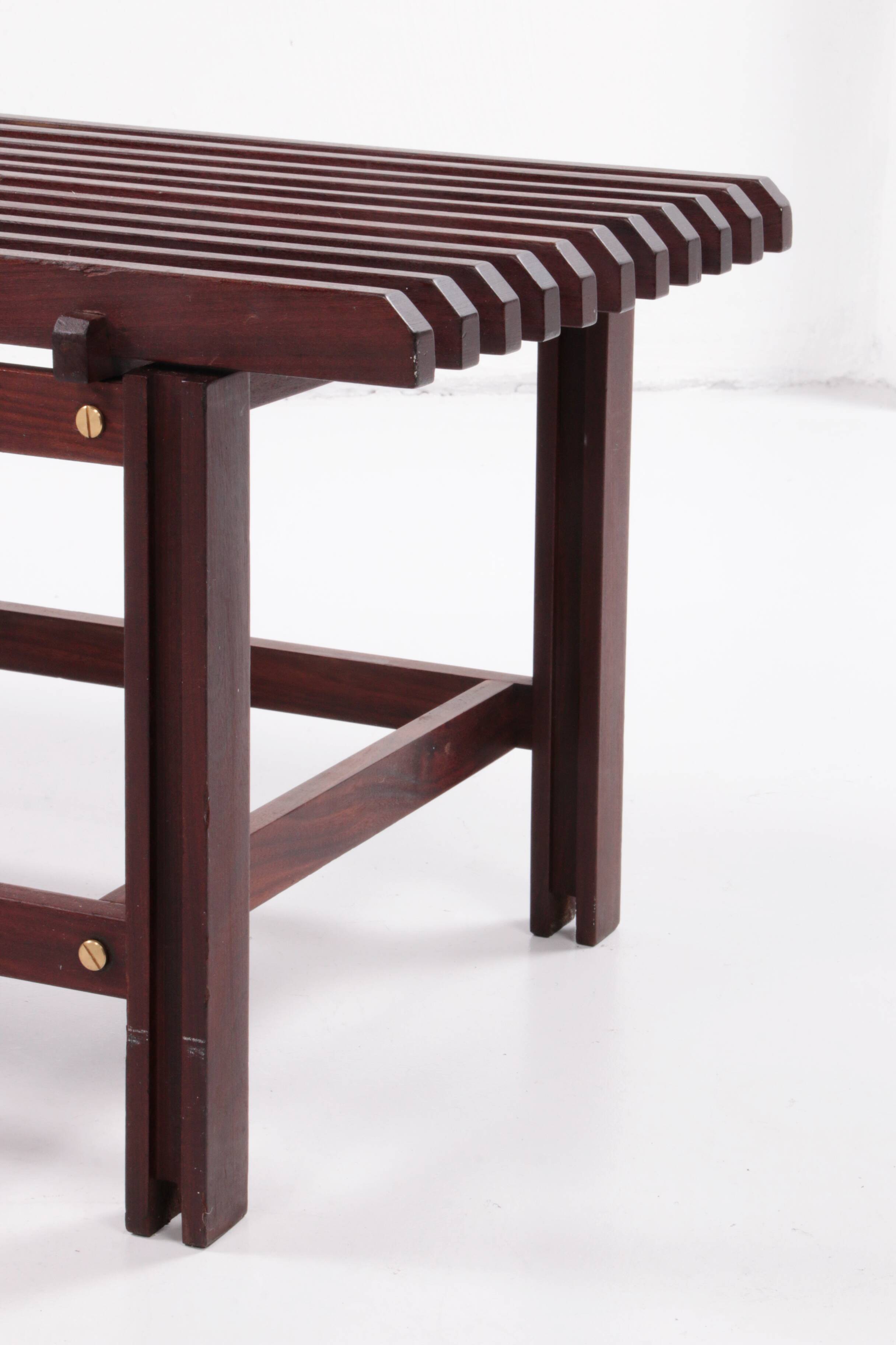 Vintage Wooden Bench, Italian Design 1960