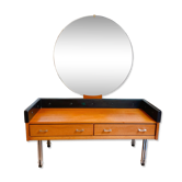 Coiffeuse vintage avec miroir géant