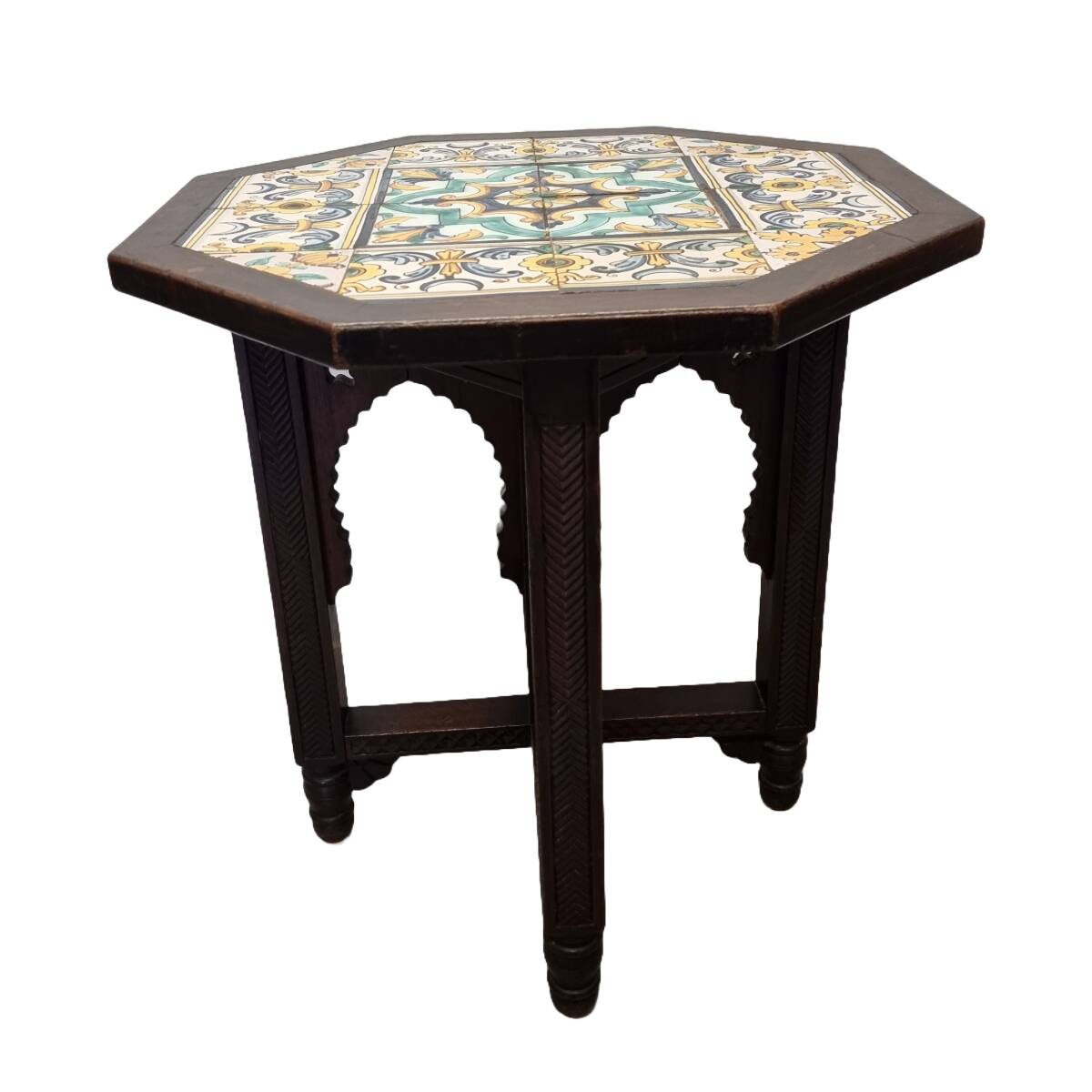 Vintage Southern European Side Table Tile Top 2nd Half Of The 20th Century