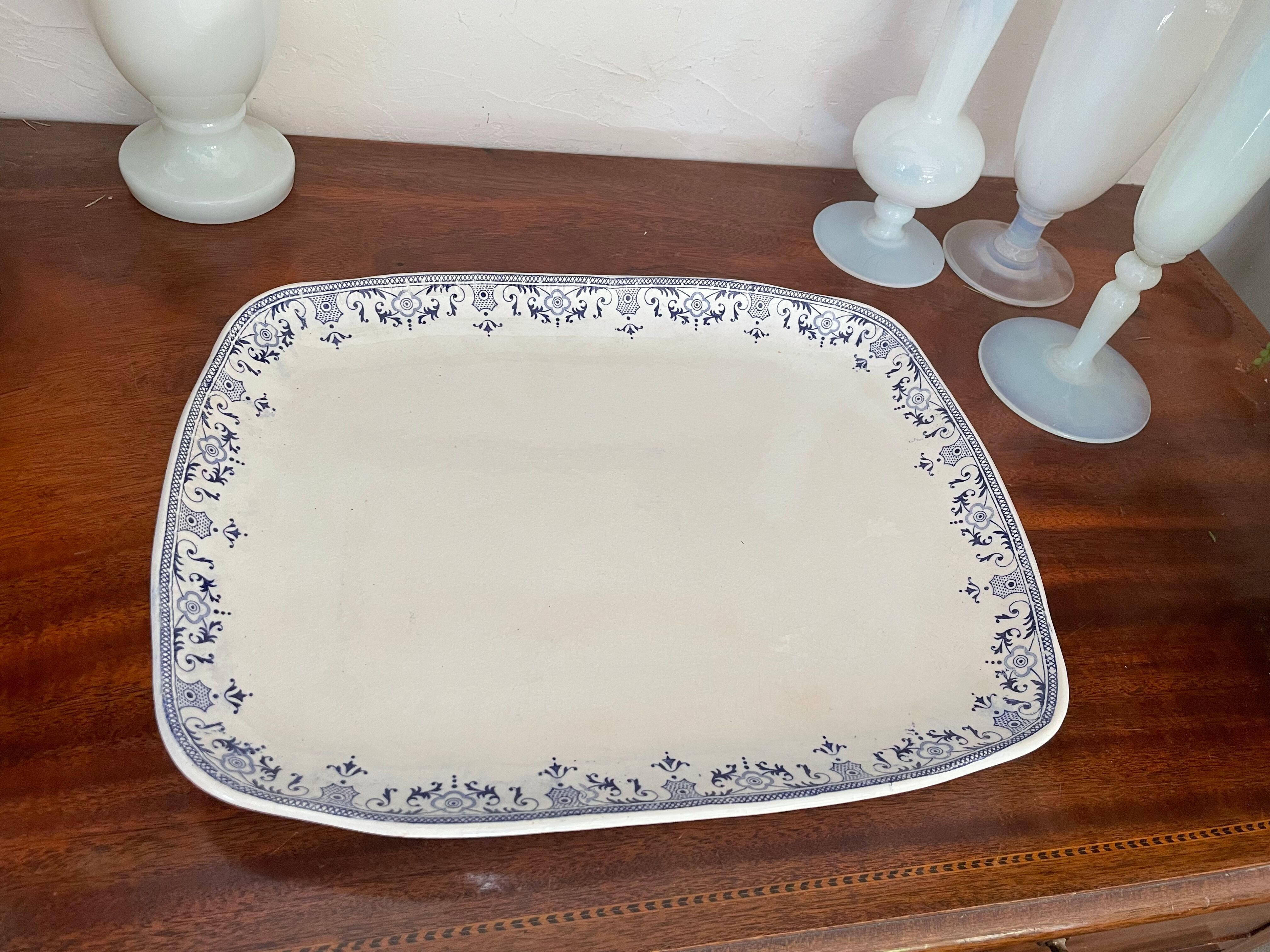 Old serving dish Creil and Montereau 36x28