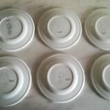 Lot de 12 assiettes à dessert Pyroblanc | Oiseau du paradis