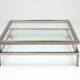 Maison Jansen sliding coffee table in chrome and brass - 1970s