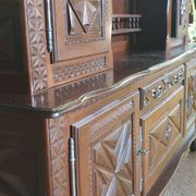 Imposing Basque furniture with regional crosses and original central door - 20th century