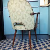 Vintage 1960s vinyl armchair