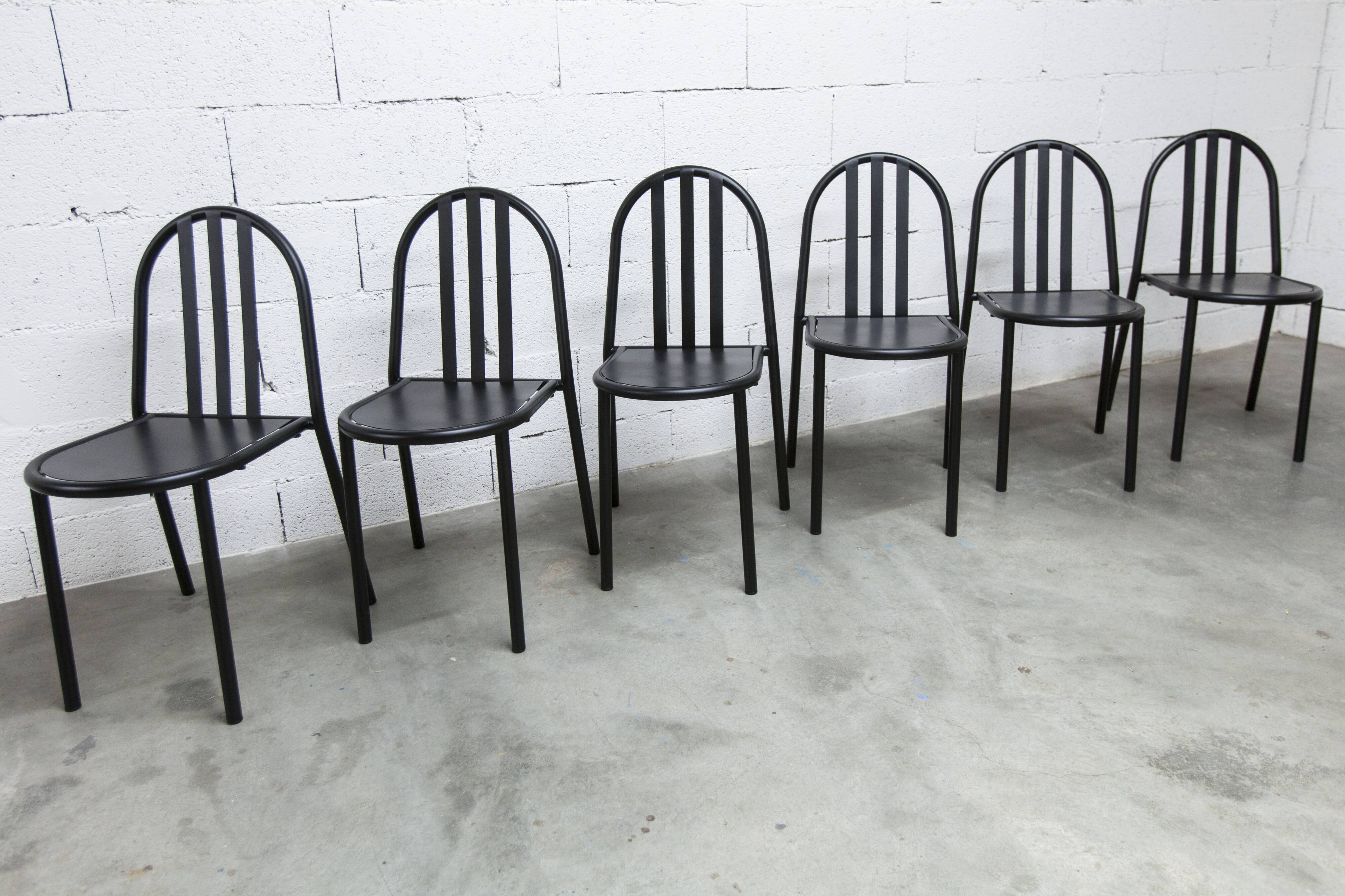 Set of 6 "202" model chairs by Robert Mallet Stevens 1980