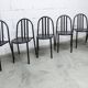 Set of 6 "202" model chairs by Robert Mallet Stevens 1980