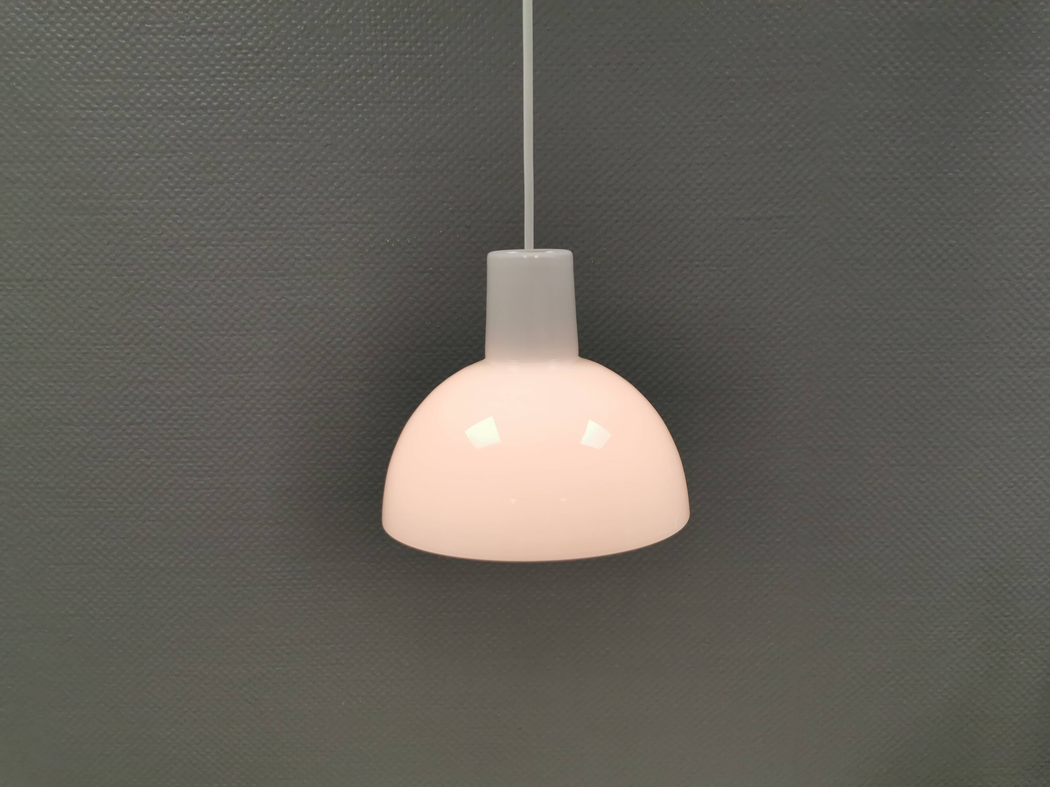 Hanging lamp produced at Holmegaard glass factory for Royal Copenhagen