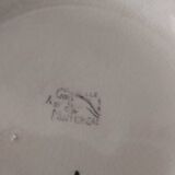 Salad bowl Creil and Montereau pattern Carnations