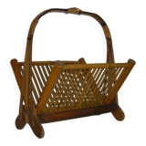 Bamboo folding magazine rack from the 40s - 50s