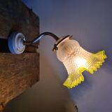 Green tulip wall light