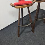 Trois tabourets de bar espagnols vintage