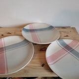 Set of 3 vintage plates vichy tile Moulin des Loups orchies under email